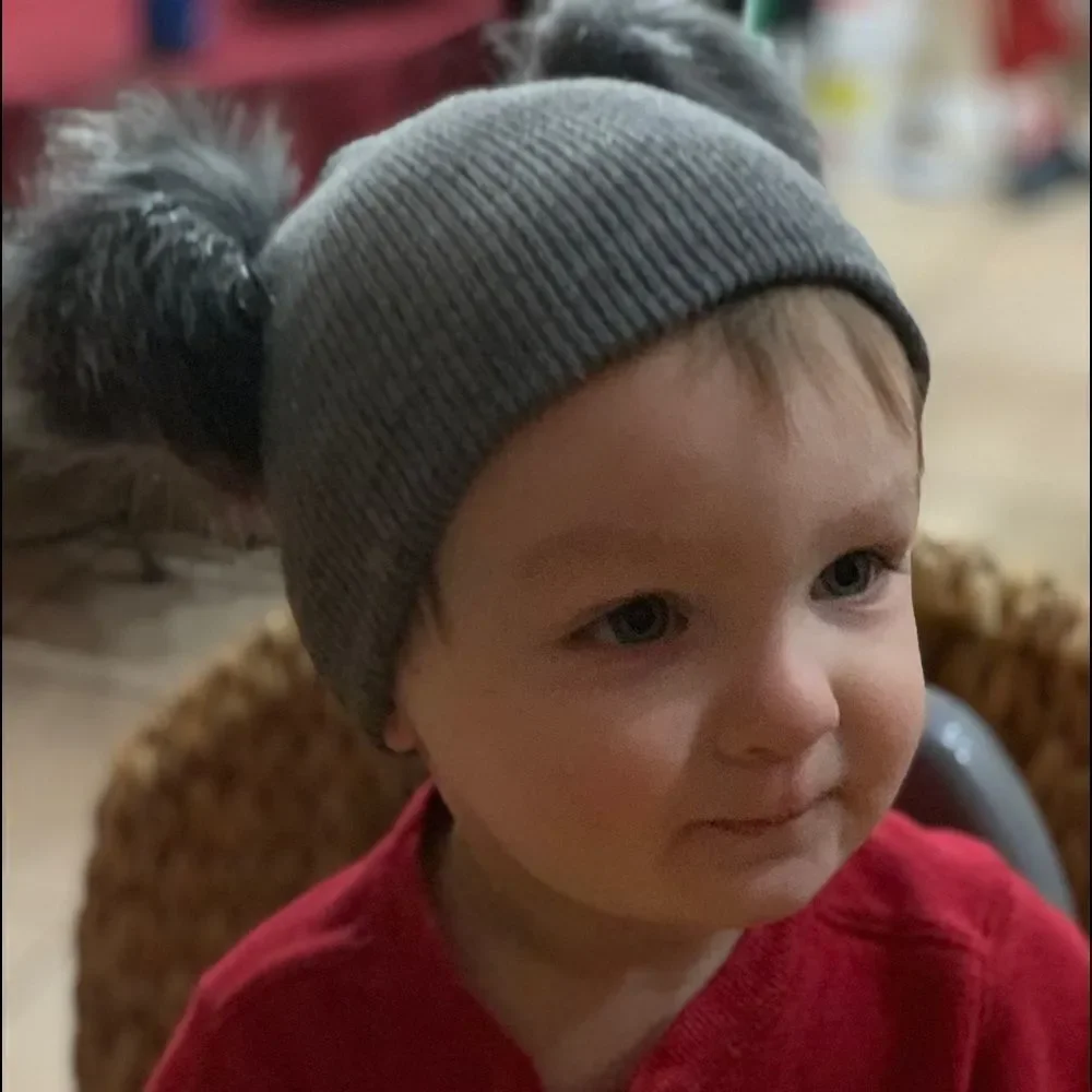 Double Pom Toddler/Baby Hat‎